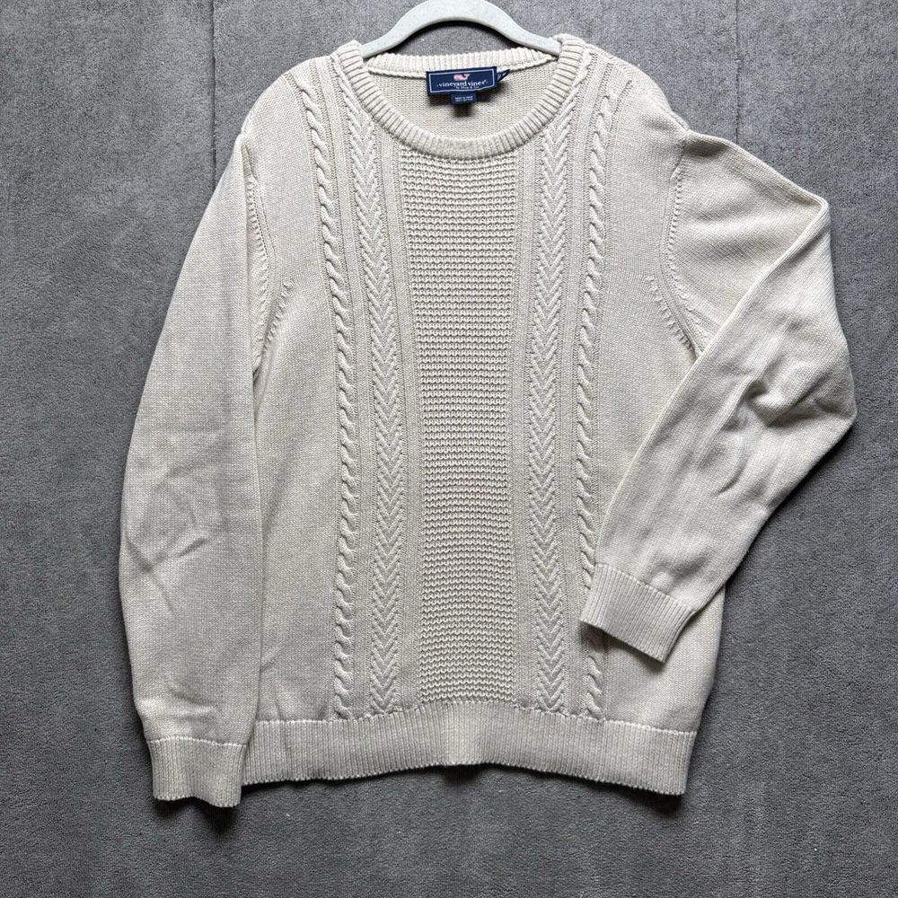 Vineyard Vines Cable Knit‎ Sweater Medium Bundle Of 2 Pullover Fisherman Capsule - Picture 2 of 16